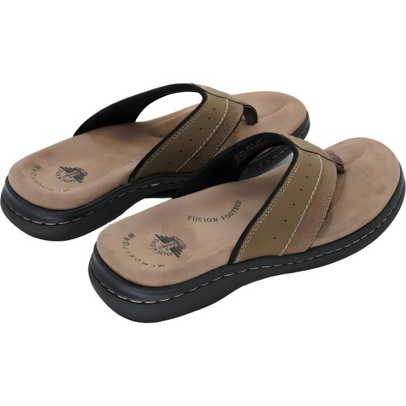 Dockers Laguna Flip-Flop Sandals Dark Tan Comfort Men's US 10M - Picture 3 of 6